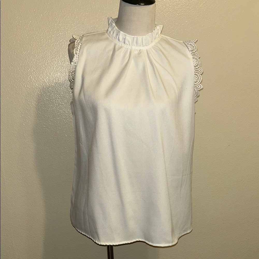 Elegant White Sleeveless Top